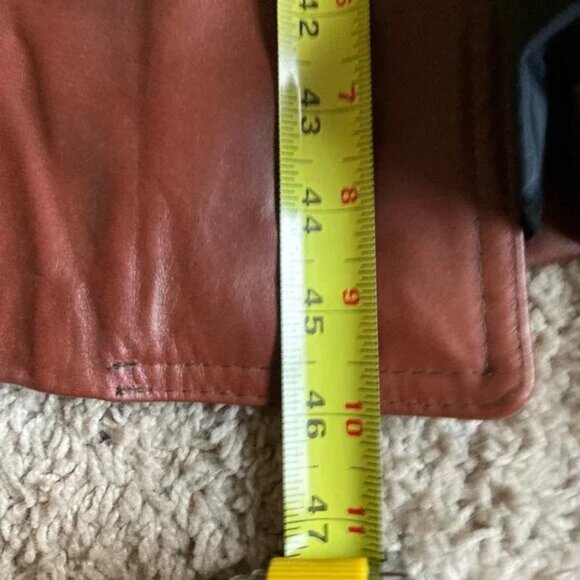 UNWORN Retro Vintage Leather Coat NWT Size M Fall Office Daily Wear Boho - Picture 12 of 13